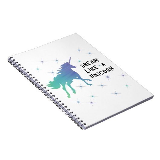 Dream als een Unicorn notebook Notitieboek (Rechterzijde)