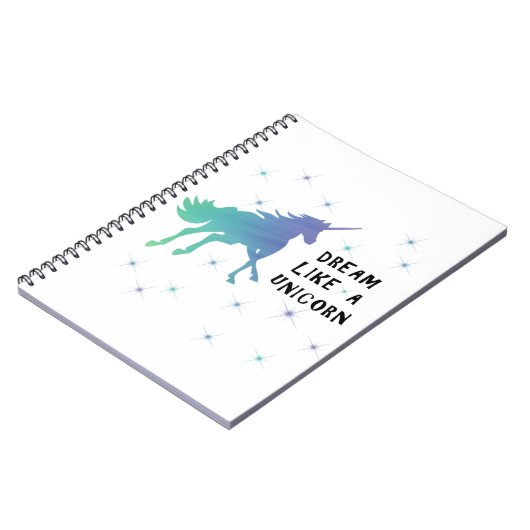 Dream als een Unicorn notebook Notitieboek (Linkerzijde)