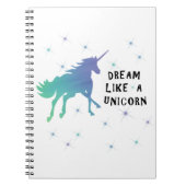 Dream als een Unicorn notebook Notitieboek (Voorkant)