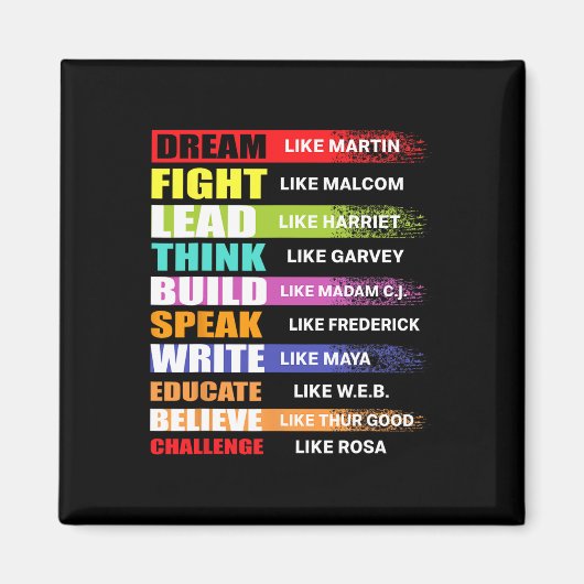 Dream als Martin Lead, als Harriet Black History Magneet (Voorkant)