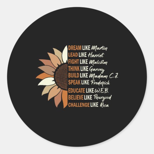 Dream als Martin Lead, als Harriet Black History Ronde Sticker (Voorkant)