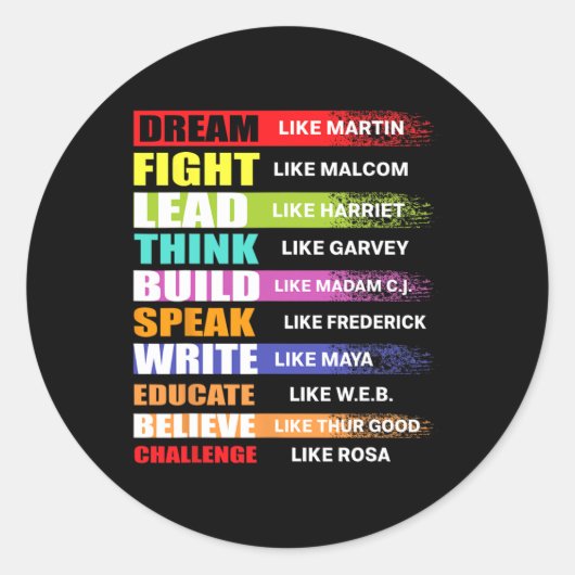 Dream als Martin Lead, als Harriet Black History Ronde Sticker (Voorkant)