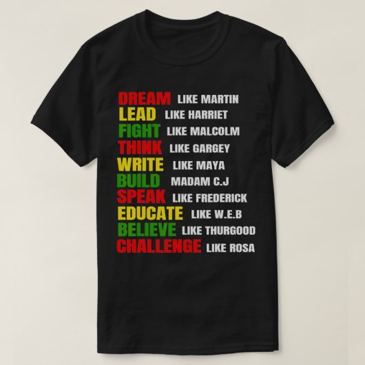 Dream als Martin Lead, als Harriet Black History T-shirt (Design voorkant)