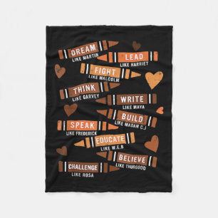 Dream als Martin Leaders African Black History Mo Fleece Deken