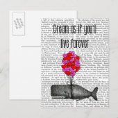 Dream alsof je voor altijd zult leven briefkaart (Voorkant / Achterkant)