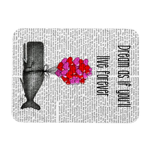 Dream alsof je voor altijd zult leven magneet (Horizontaal)