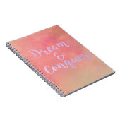 Dream And Conquer Girly Watercolor Notebook Notitieboek (Rechterzijde)