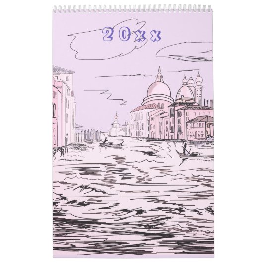 Dream and Travel Cities Stijlvol Modern Kalender (Hoes)