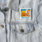 Dream Angel Art Vierkante Button 5,1 Cm (In situ)