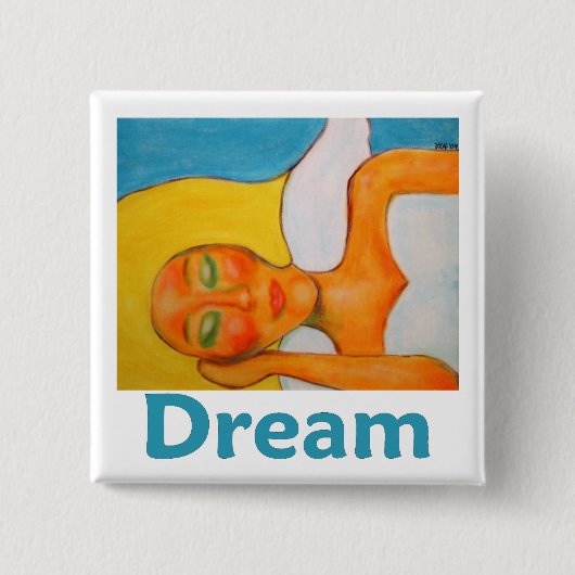 Dream Angel Art Vierkante Button 5,1 Cm (Voorkant)