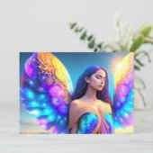 Dream Angel Onthoudt ORIGINELE KUNST Regenboog Kaart (Staand voorkant)