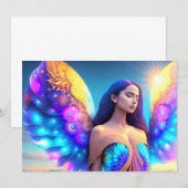 Dream Angel Onthoudt ORIGINELE KUNST Regenboog Kaart (Voorkant / Achterkant)