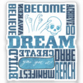 Dream - ASL Design Sticker (Voorkant)