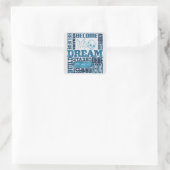 Dream - ASL Design Vierkante Sticker (Tas)