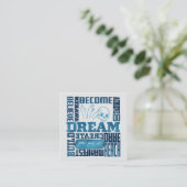 Dream - ASL Design Vierkante Visitekaartje (Staand voorkant)