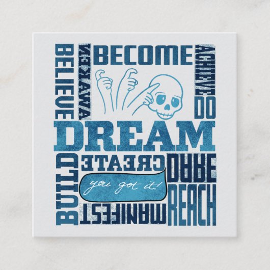 Dream - ASL Design Vierkante Visitekaartje (Voorkant)