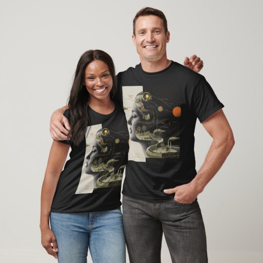 Dream Atlas — Surreal Mind Map Collage T-shirt (Unisex)