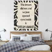 Dream Awake Quote Ar Stretched Canvas Print (Insitu (Slaapkamer))