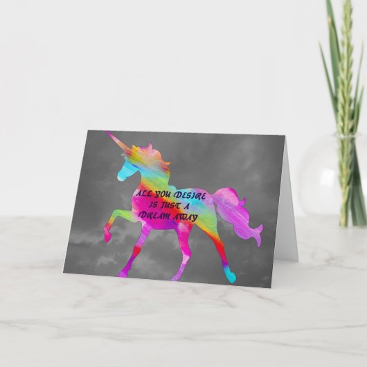 Dream Away Unicorn Kaart (Voorkant)