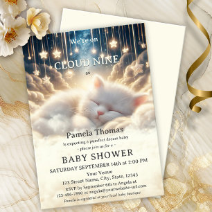 Dream Baby Cloud Negen Baby shower Kaart