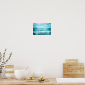 Dream Beach Quote Blauwgroen Blue Ocean Quottes Poster (Keuken)