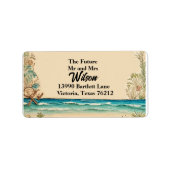 Dream Beach Thed Wedding Return Address Etiket (Voorkant)