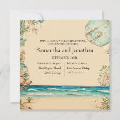 Dream Beach Thleding Wedding Rehearsal Invitation Kaart (Voorkant)