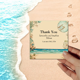 Dream Beach Thleged Weddenschap Hartelijk dank Bedankkaart