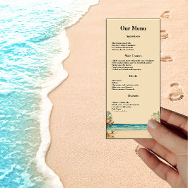 Dream Beach Thormed Weddending Dinner Menu
