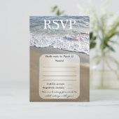 Dream Beach Wedding RSVP Card Kaart (Staand voorkant)