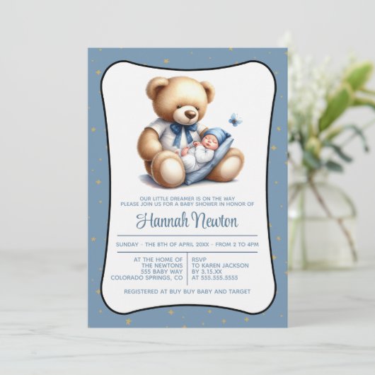 Dream Beer Baby shower Invitation Kaart (Staand voorkant)