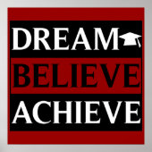 Dream Believe Achieve Education Poster (Voorkant)