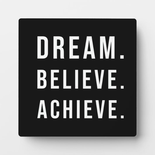 Dream Believe Achieve - Gym, drukte, succes Fotoplaat (Voorkant)