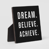 Dream Believe Achieve - Gym, drukte, succes Fotoplaat (Voorkant)