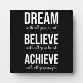 Dream Believe Achieve - Gym, drukte, succes Fotoplaat (Voorkant)