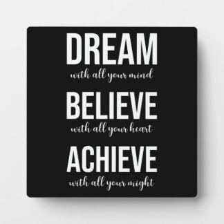 Dream Believe Achieve - Gym, drukte, succes Fotoplaat