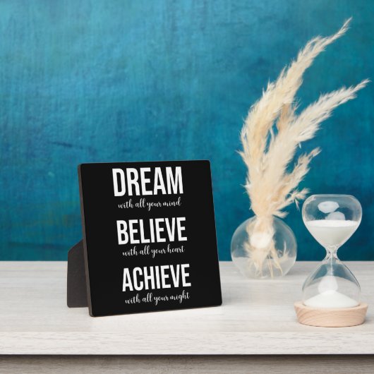 Dream Believe Achieve - Gym, drukte, succes Fotoplaat (Insitu)