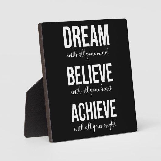 Dream Believe Achieve - Gym, drukte, succes Fotoplaat (Voorkant)