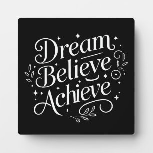 Dream Believe Achieve - Gym, drukte, succes Fotoplaat