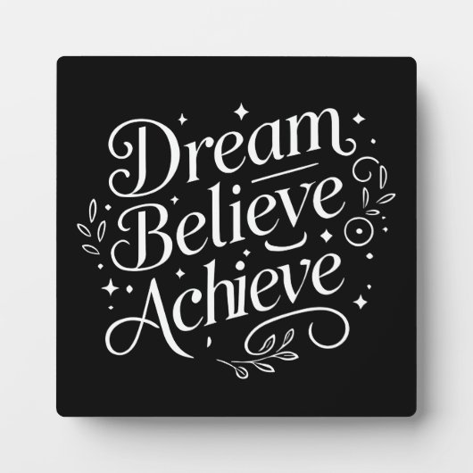 Dream Believe Achieve - Gym, drukte, succes Fotoplaat (Voorkant)