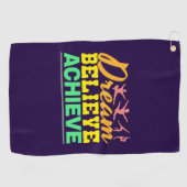 Dream Believe Quote - Gymnastiek voor vrouwen Golfhanddoek (Horizontaal)