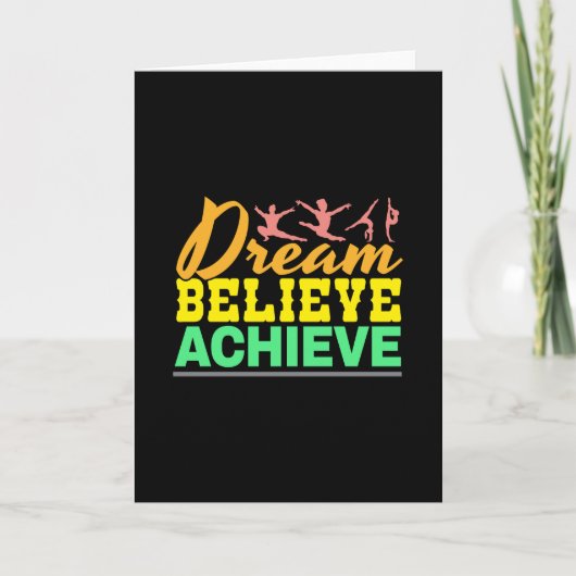 Dream Believe Quote - Gymnastiek voor vrouwen Kaart (Voorkant)