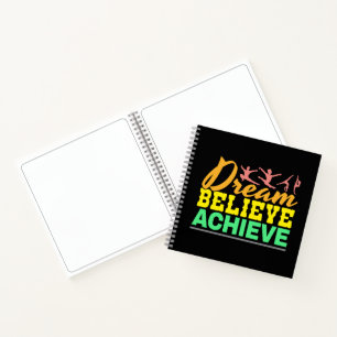 Dream Believe Quote - Gymnastiek voor vrouwen Notitieboek