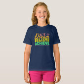 Dream Believe Quote - Gymnastiek voor vrouwen T-shirt (Voorkant volledig)
