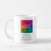 Dream Believe Succes Aangepaste Tekst Citaat Koffiemok (Links)
