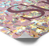 Dream Believe Succes Motivatie Girly Glitter Poster (Hoek)