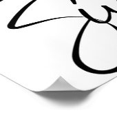 Dream Believe Succes Motivatie Zwart Wit Poster (Hoek)