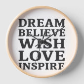 Dream Believe Wish Love Inspireert Motivatie muur (Voorkant)