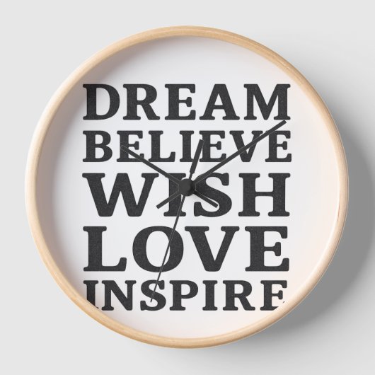 Dream Believe Wish Love Inspireert Motivatie muur (Voorkant)