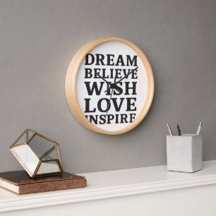 Dream Believe Wish Love Inspireert Motivatie muur